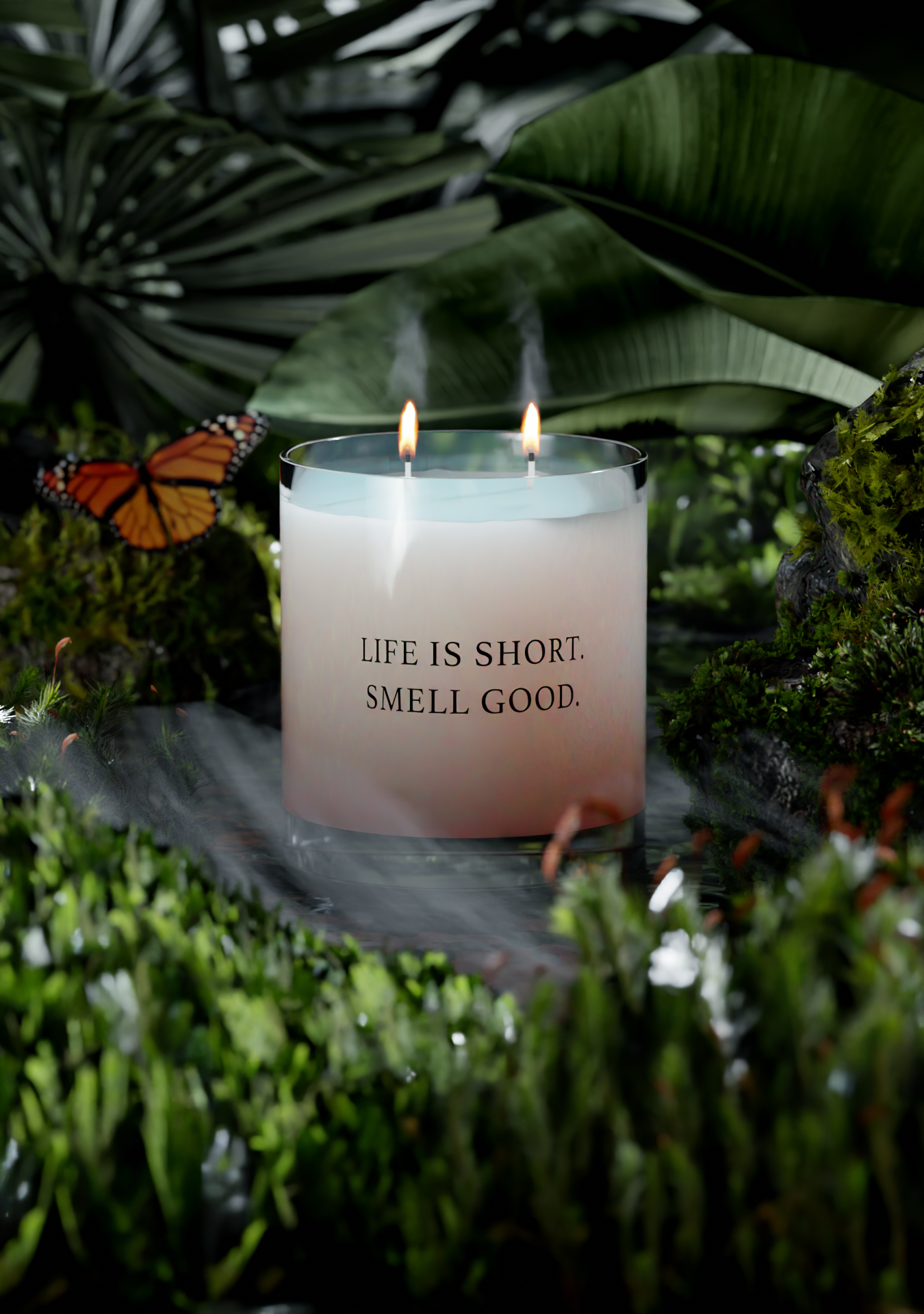 Candle Nature Advertisement - Created in Blender, Labels by Eugene Moorehouse