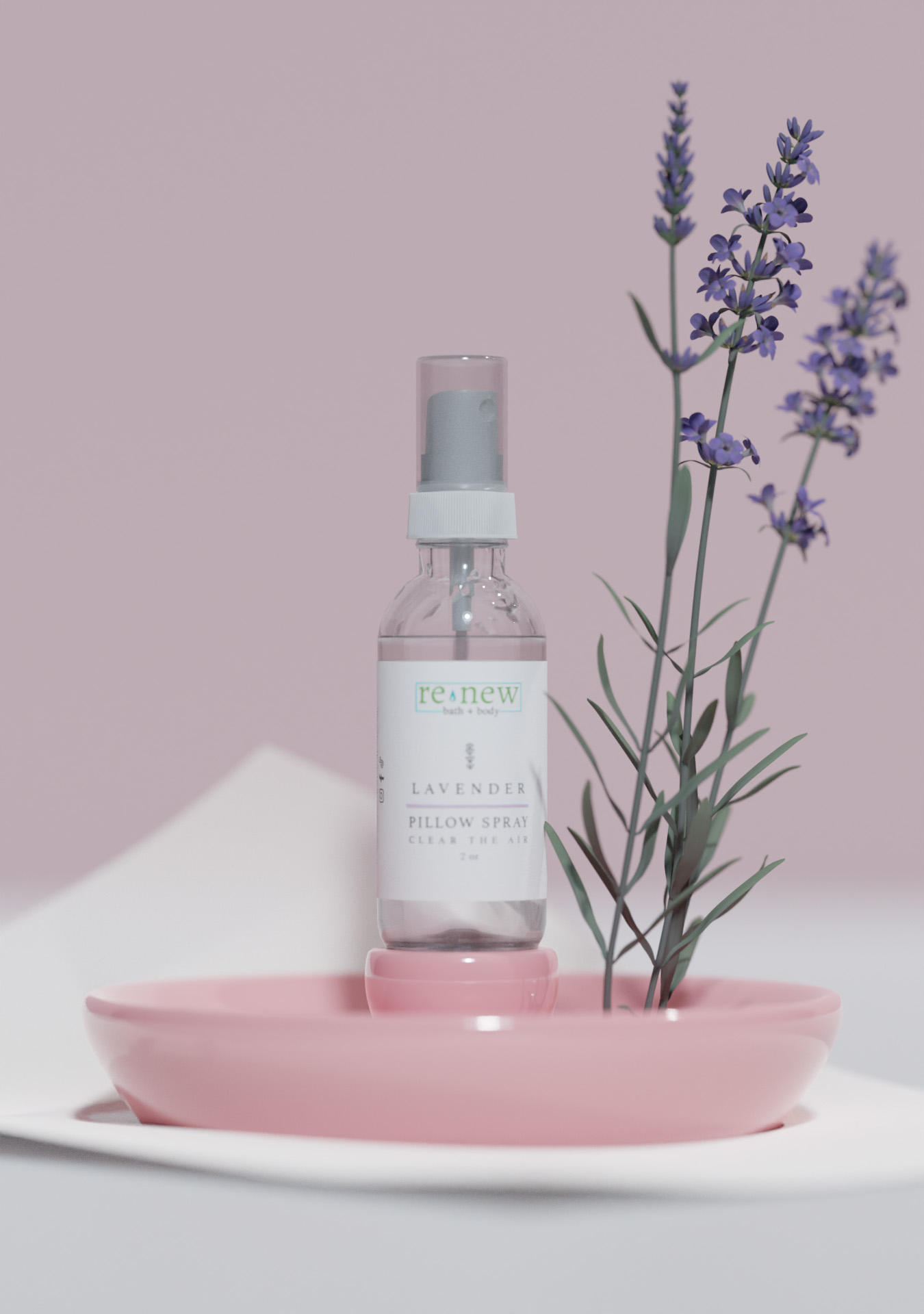 Lavender Spray Advertisement - Created in Blender, Labels by Eugene Moorehouse